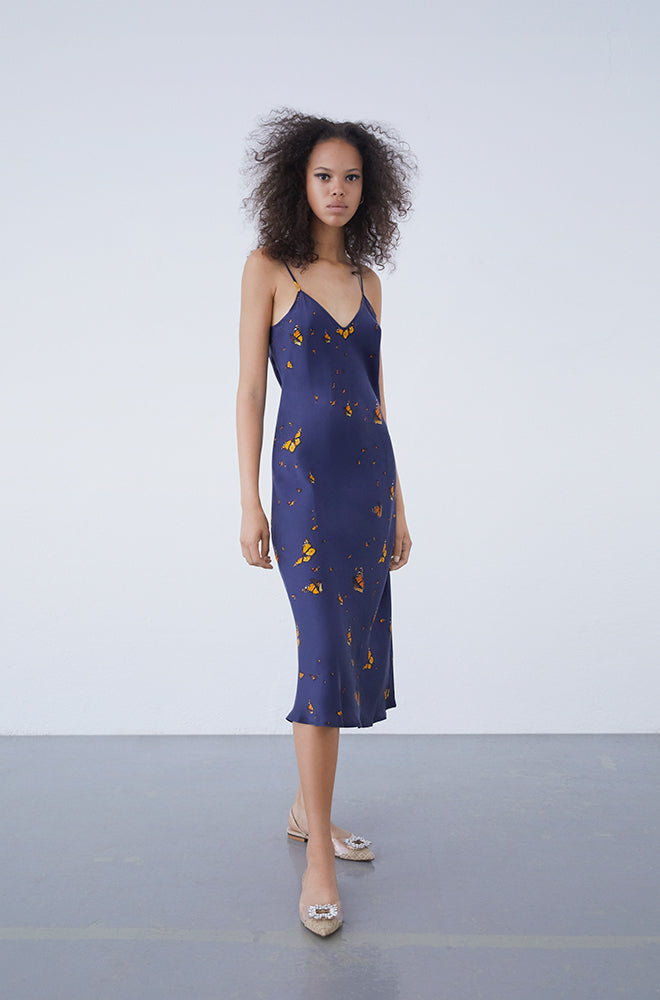 Silk Laundry 90S SLIP DRESS MONARCH NIGHT SKY Garmentory