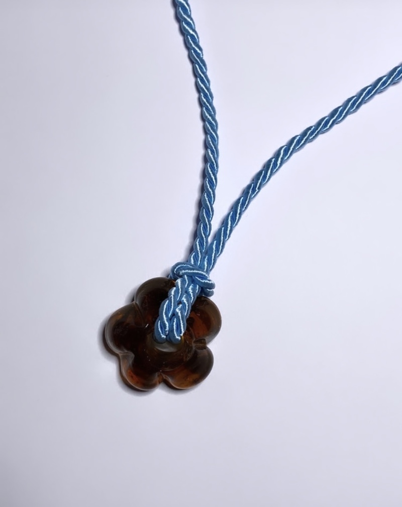 SISI JOÍA Fleur Necklace - Santal/Pale Blue | Garmentory
