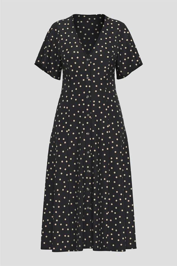 Levi's Rachelle Dotted Dress - Foulard Caviar