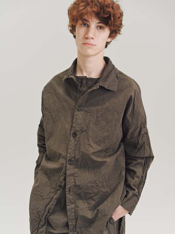 CASEY CASEY SUN SHIRT-PAPER COT シャツ　M Casey Casey Paper Cotton Sun Shirt - Earth Brown | Garmentory