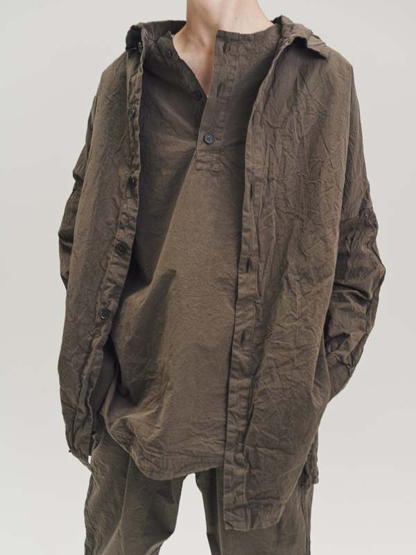 Casey Casey Paper Cotton Sun Shirt - Earth Brown | Garmentory