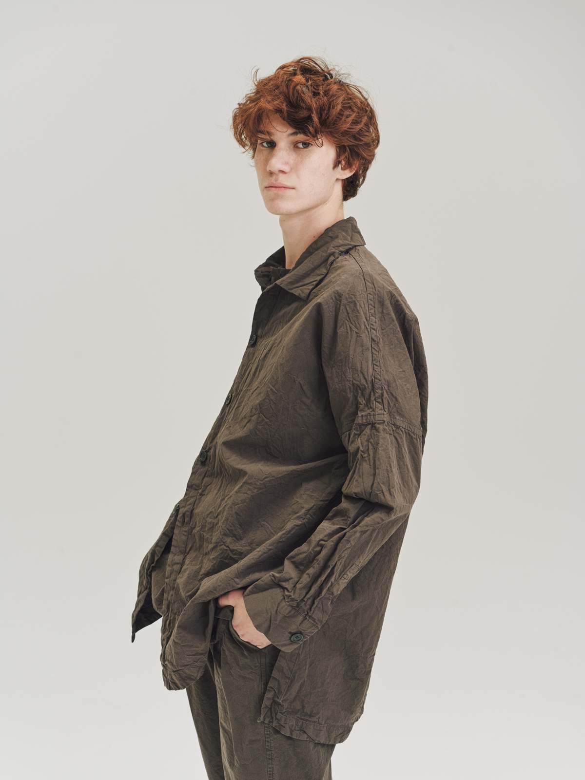 Casey Casey Paper Cotton Sun Shirt - Earth Brown | Garmentory