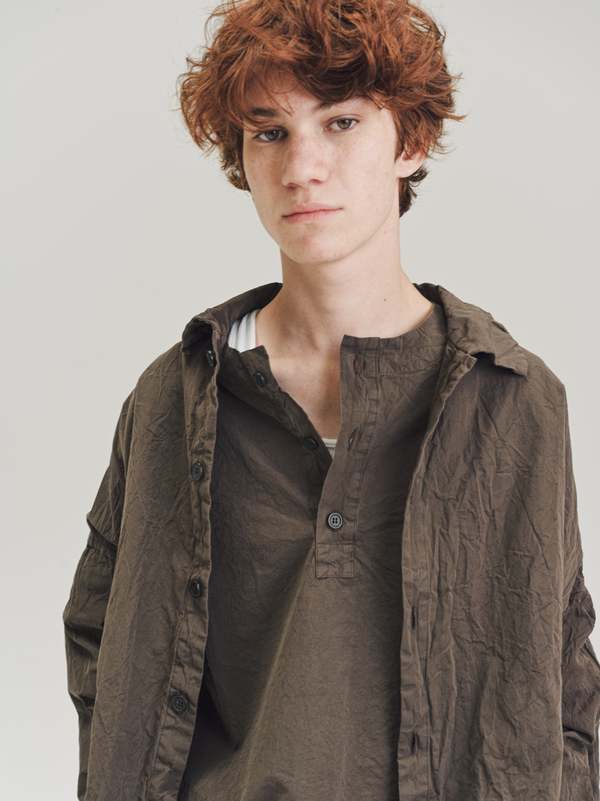 Casey Casey Paper Cotton Sun Shirt - Earth Brown | Garmentory