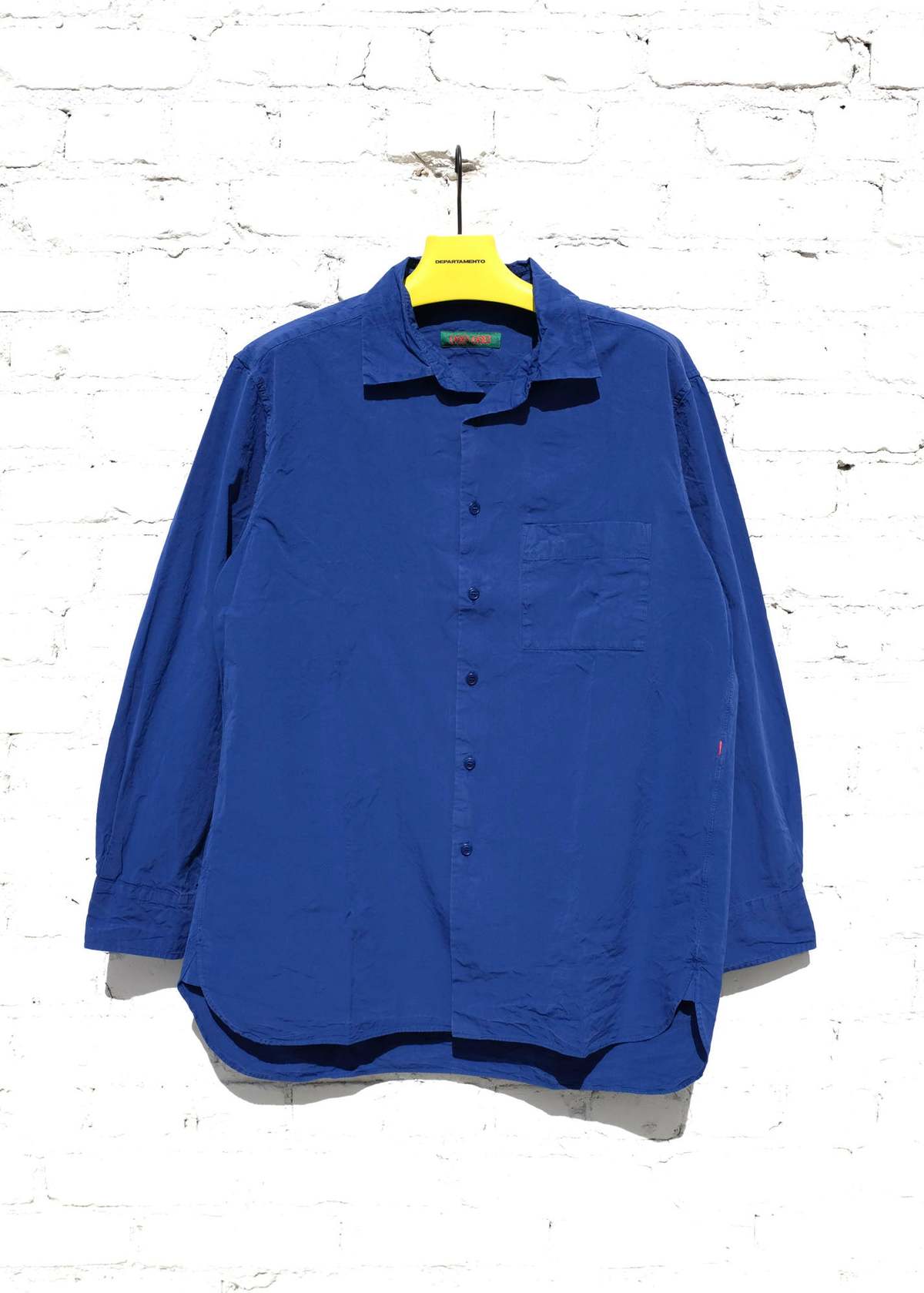 Casey Casey Paper Cotton Big Raccourcie Shirt - Klein Blue