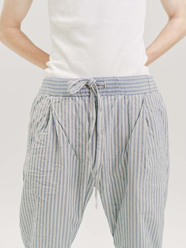 Casey Casey Stripe Reversible Paper Cotton Verger Pant | Garmentory