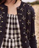 Vintage The Great. The Petal Bobble Cardigan - Navy Sky - Thumbnail 3
