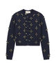Vintage The Great. The Petal Bobble Cardigan - Navy Sky - Thumbnail 5