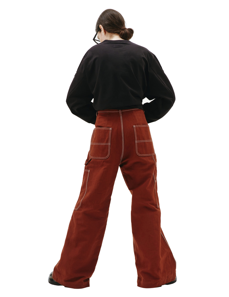 doublet ダブレットWOOD YARN PAINTER PANTS Doublet Wood Yarn Painter Pants - brown | Garmentory