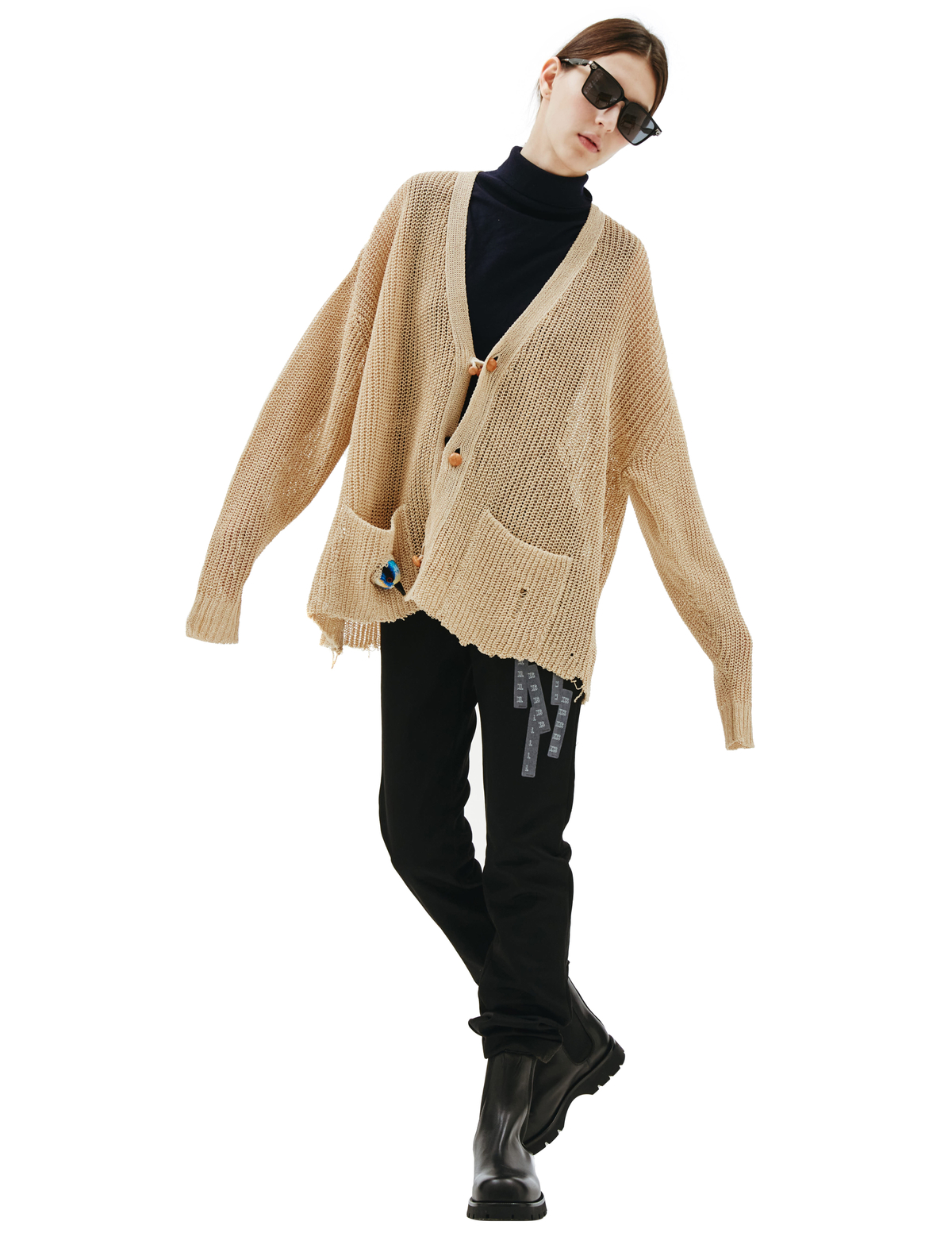 doublet wood yarn cardigan Doublet Cardigan YARN Digital BROWN Eden