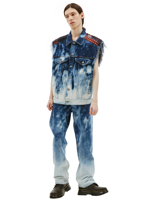 ジャケット・アウター doublet 22SS RECYCLE PUNK DENIM VEST Doublet Recycle punk denim vest | Garmentory