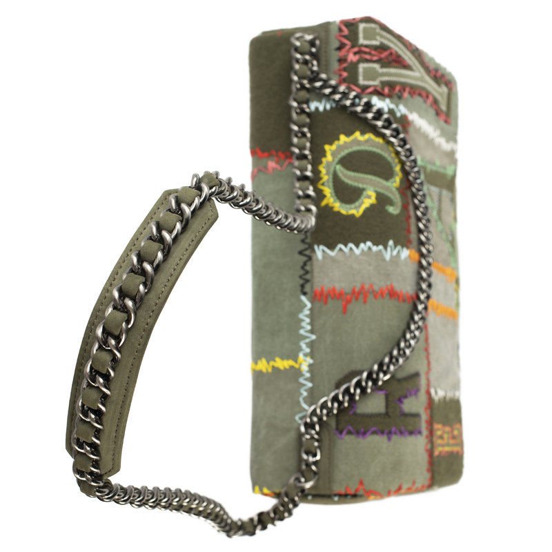Readymade Patchwork big chain bag - Khaki | Garmentory