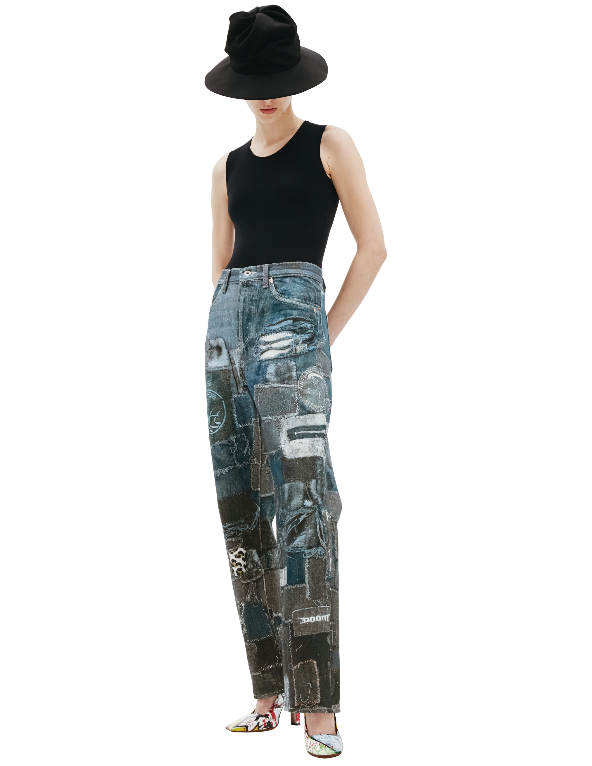 Doublet Photo print jeans - blue | Garmentory
