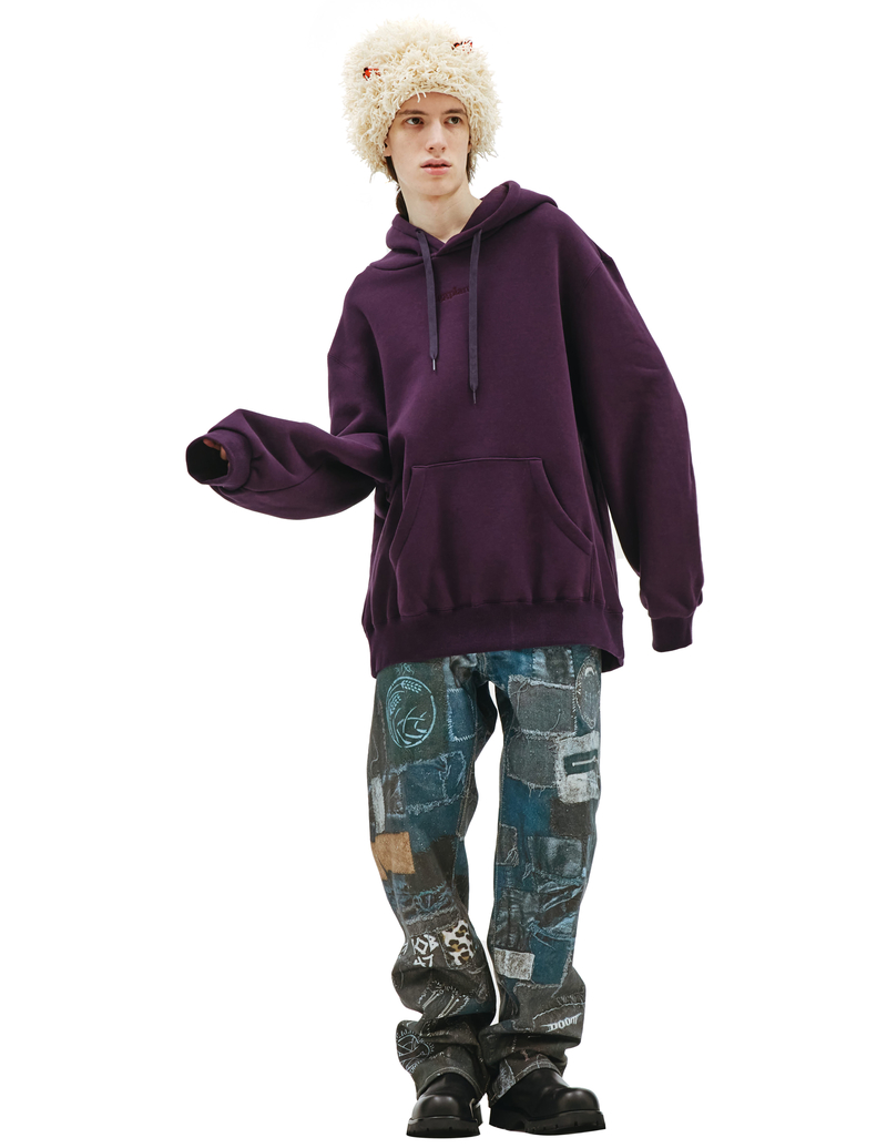 Doublet Embroidery Hoodie SWEATER - Eggplant | Garmentory