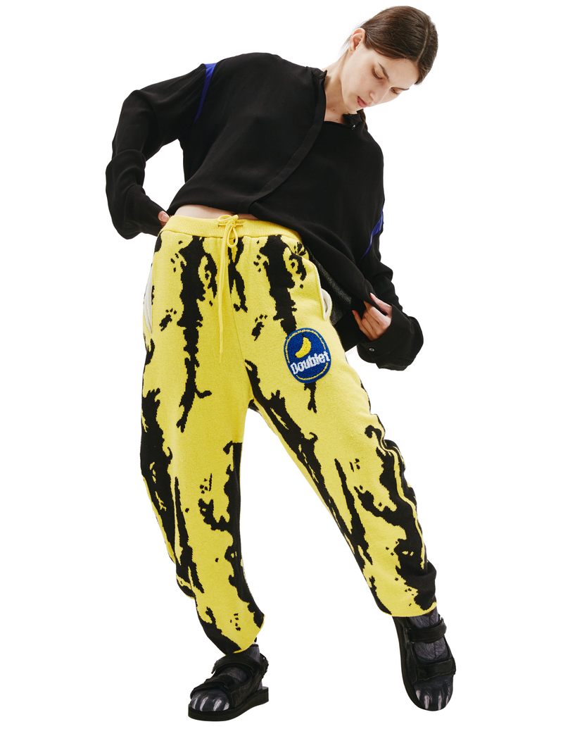 Doublet BANANA JACQUARD KNIT PANTS - YELLOW | Garmentory