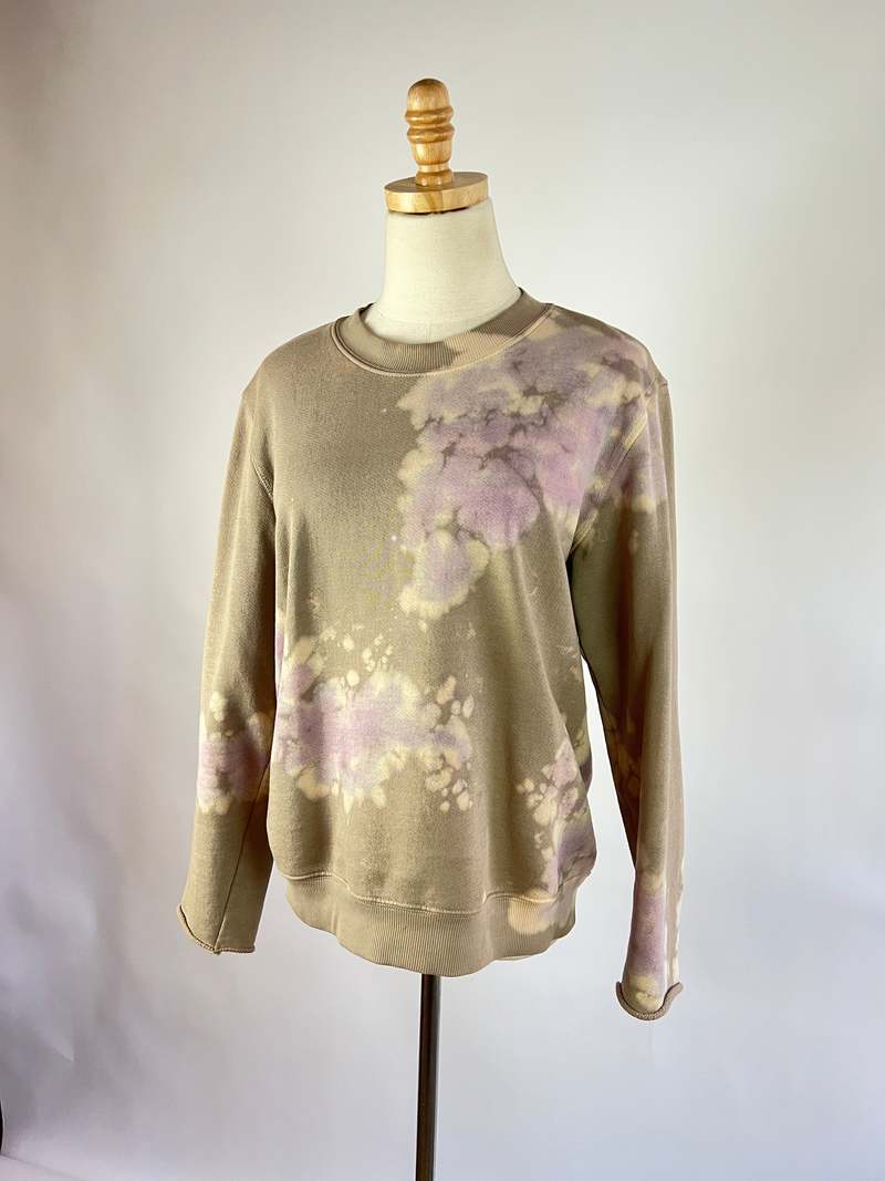 Raquel Allegra Khaki Tie Dye Sweatshirt Khaki Multi Garmentory