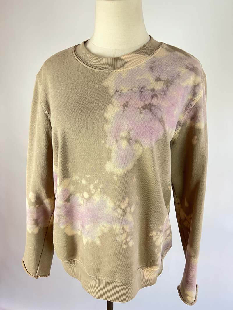 Raquel Allegra Khaki Tie Dye Sweatshirt Khaki Multi Garmentory