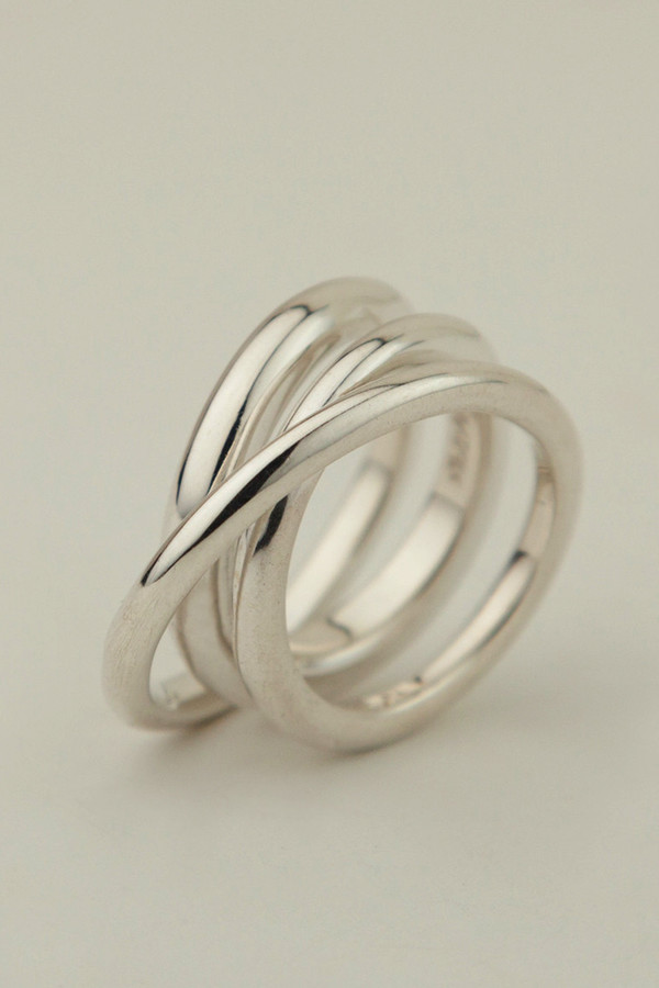 MM Druck Trois Ring - Sterling Silver