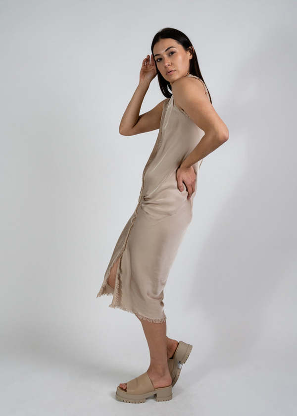 slim fit dress slacks Gold Metallic Spaghetti Strap Bodycon Ruched Mini Slip Dress
