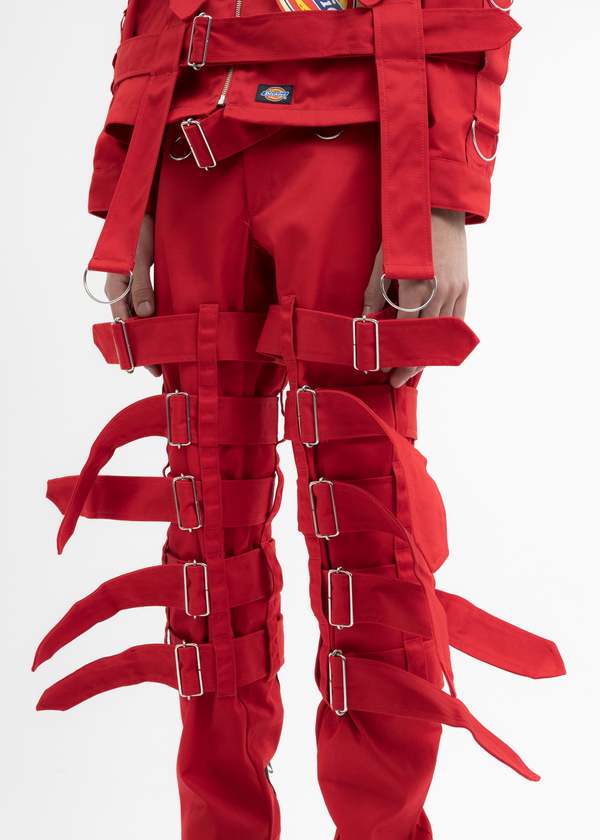 KIDILL × Dickies Chaos Bondage Pants - Red | Garmentory