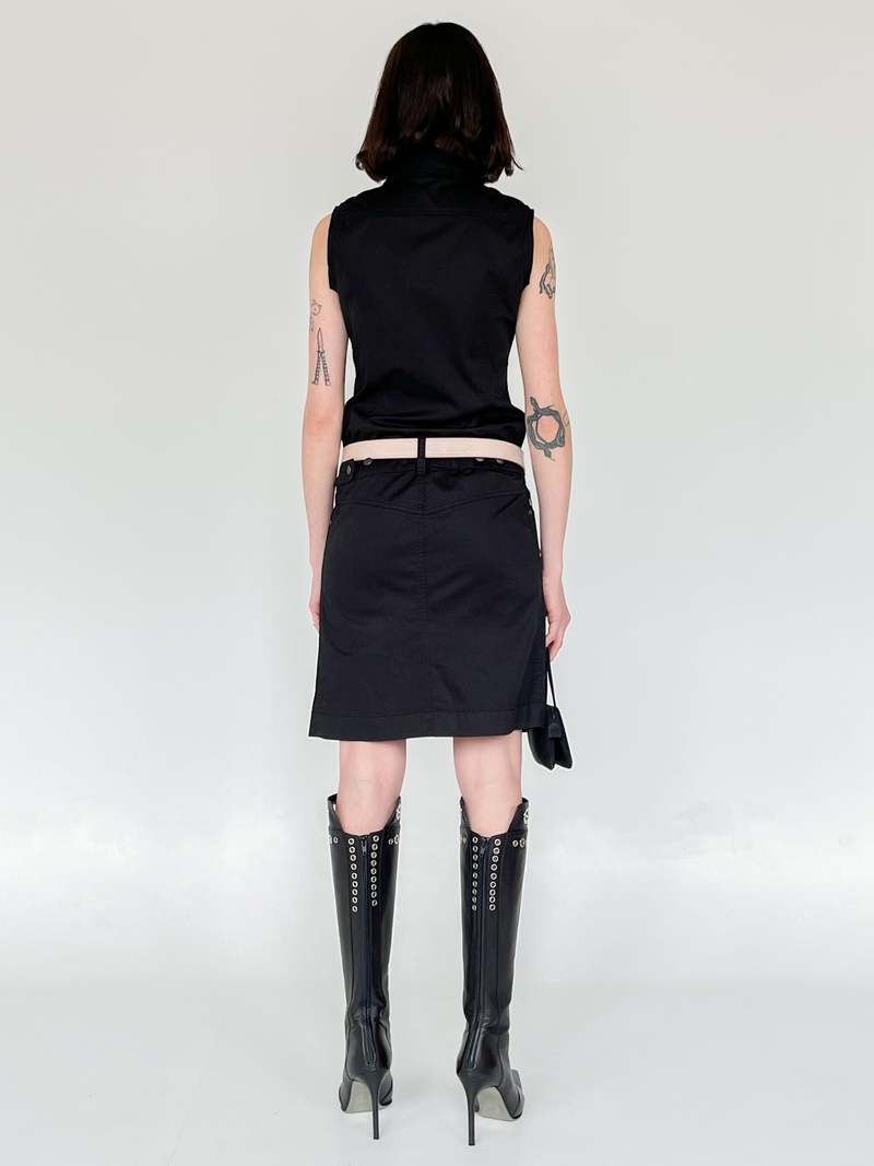 【DIESEL】Dresses Black pants キャミソール デニム Vintage honey Paneled Denim Dress - Diesel Black | Garmentory