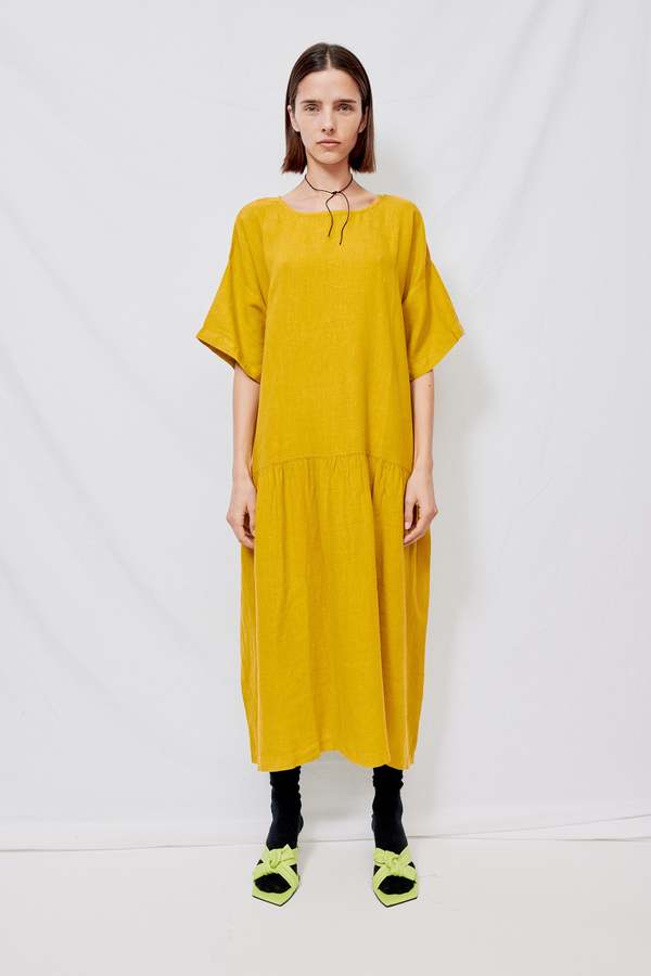 knee length dresses for ladies Sack Dress in Ink Black main image 1