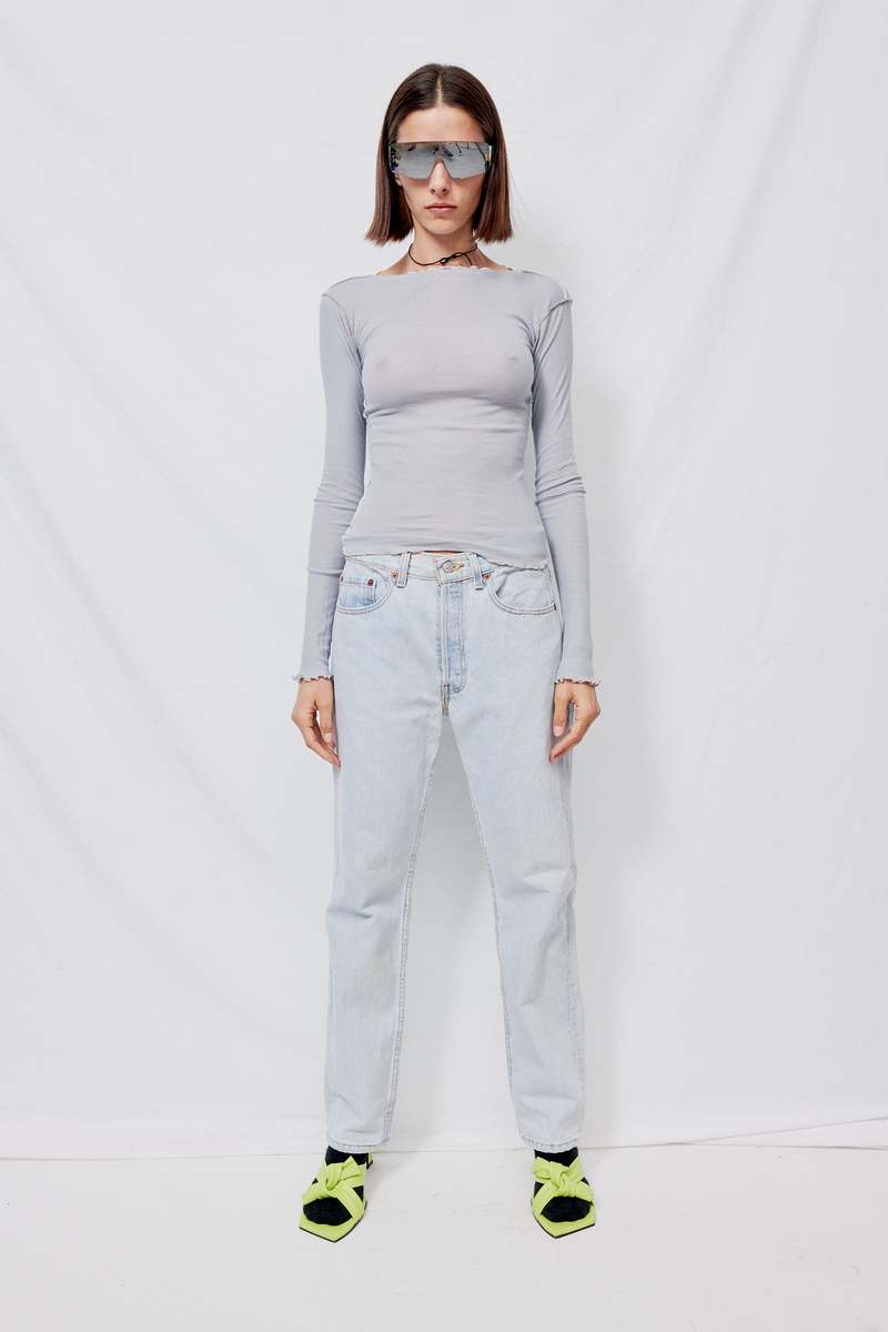 Baserange Asie Vein Long Sleeve - Blue/Contrast | Garmentory