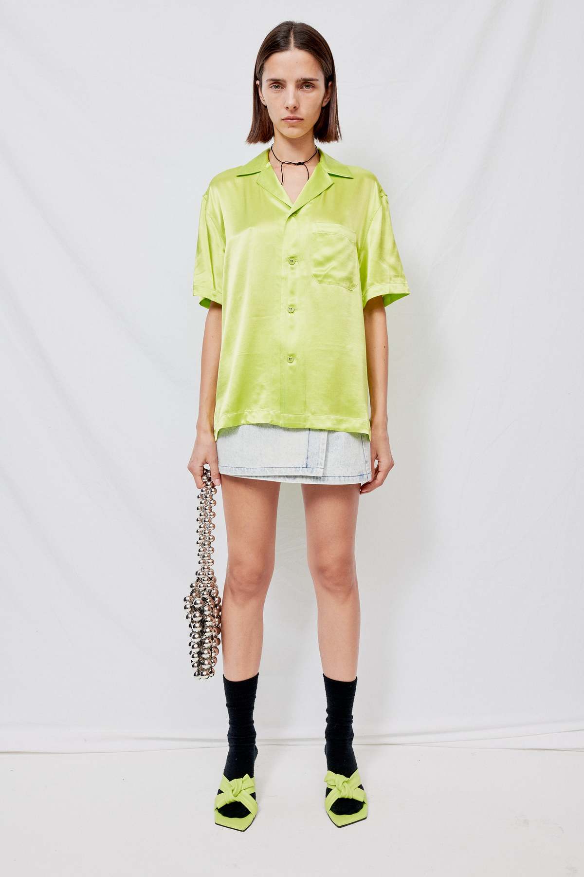 Assembly Satin Camp Shirt Citrus Garmentory