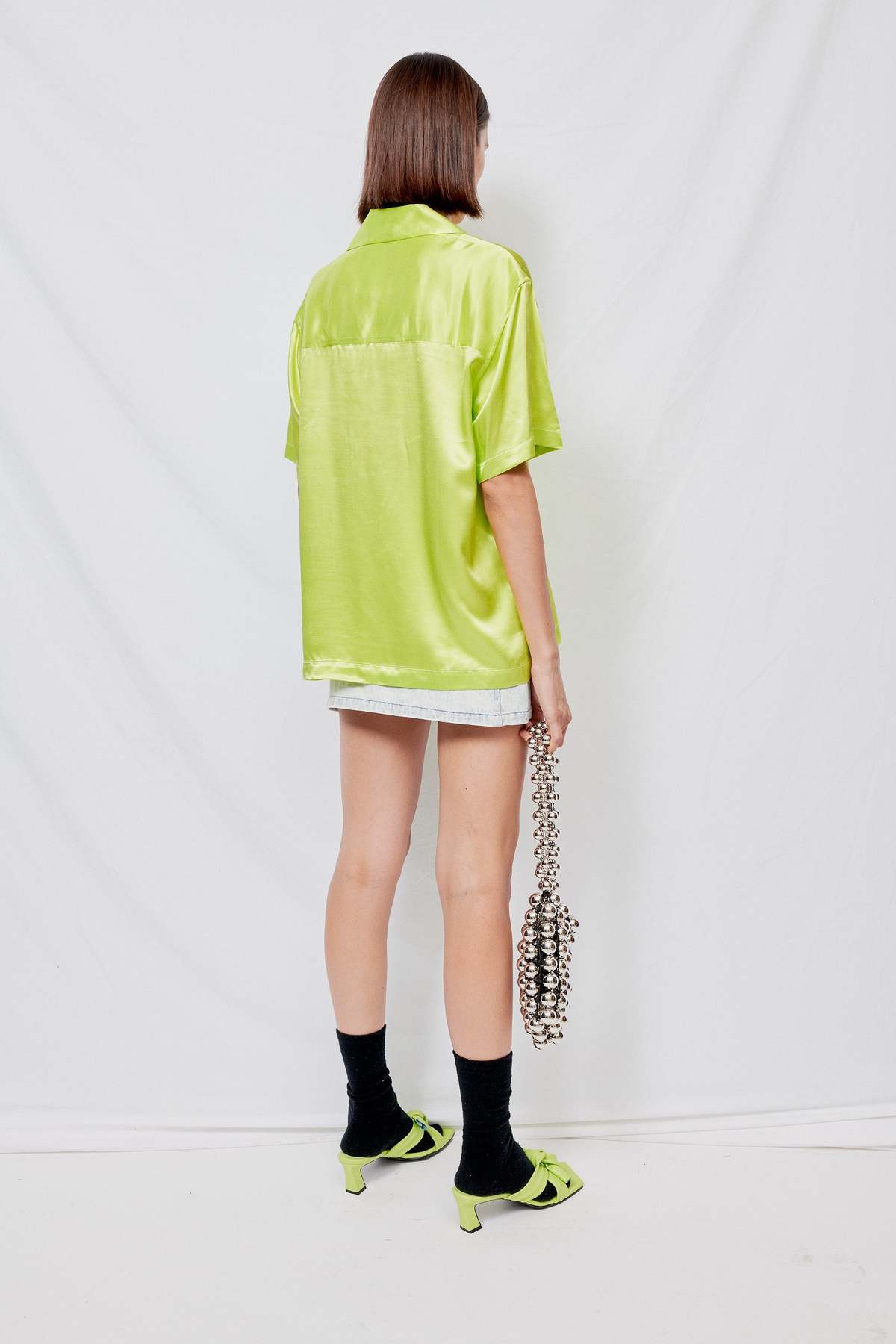 Assembly Satin Camp Shirt Citrus Garmentory