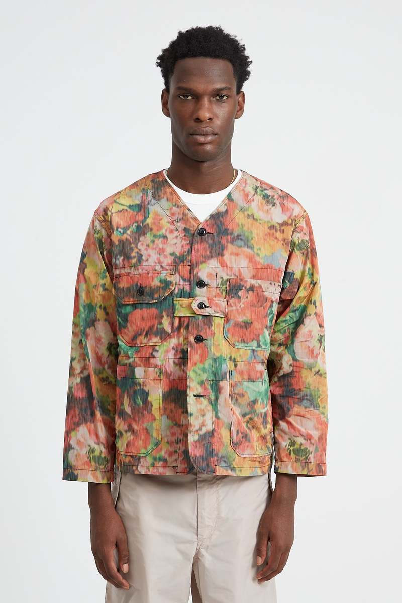 Engineered Garments Polyester Floral Camo Cardigan Jacket
