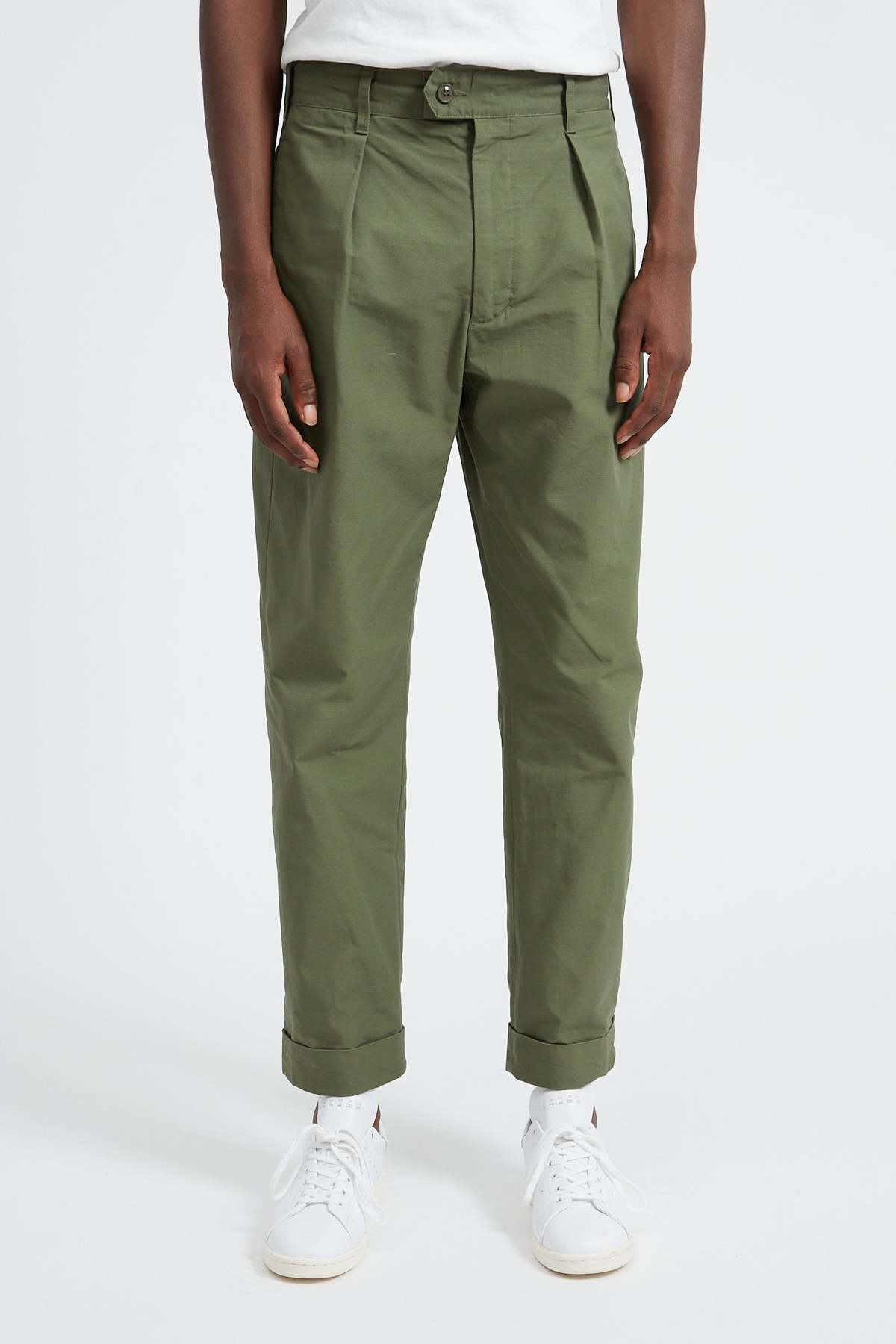 Engineered Garments Carlyle Cotton Ripstop Pant - Olive | Garmentory