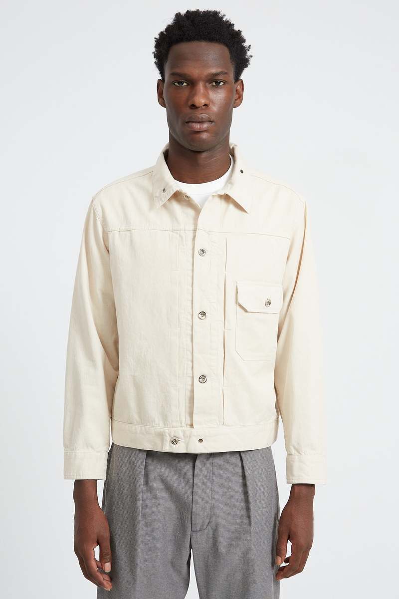Engineered Garments 6.5 Oz Flat Twill Trucker Jacket - Natural