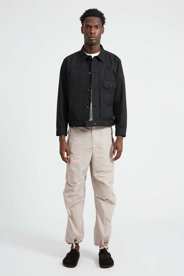 Engineered Garments PC Poplin Trucker Jacket - Black | Garmentory