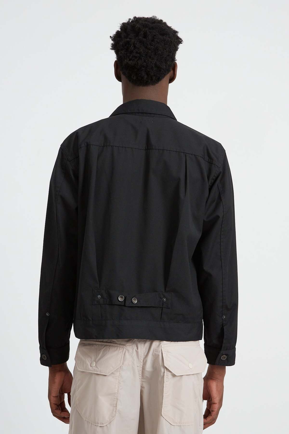 Engineered Garments PC Poplin Trucker Jacket - Black | Garmentory