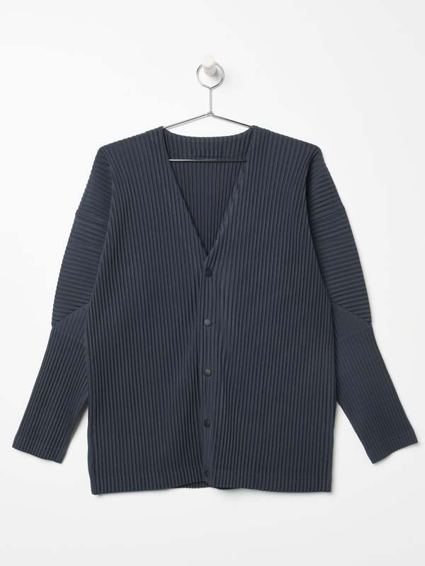 Homme Plisse Issey Miyake Color Pleats Cardigan - Gunmetal Gray