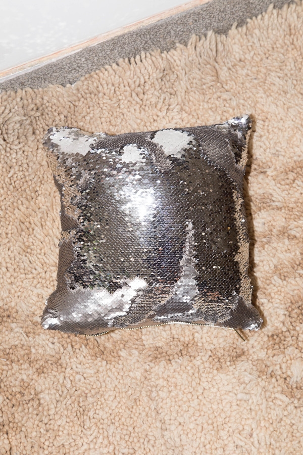 Heidi Merrick Sirena Throw Pillow - Silver Garmentory