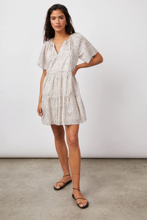 Clarissa Dress - Watercolor Cheetah