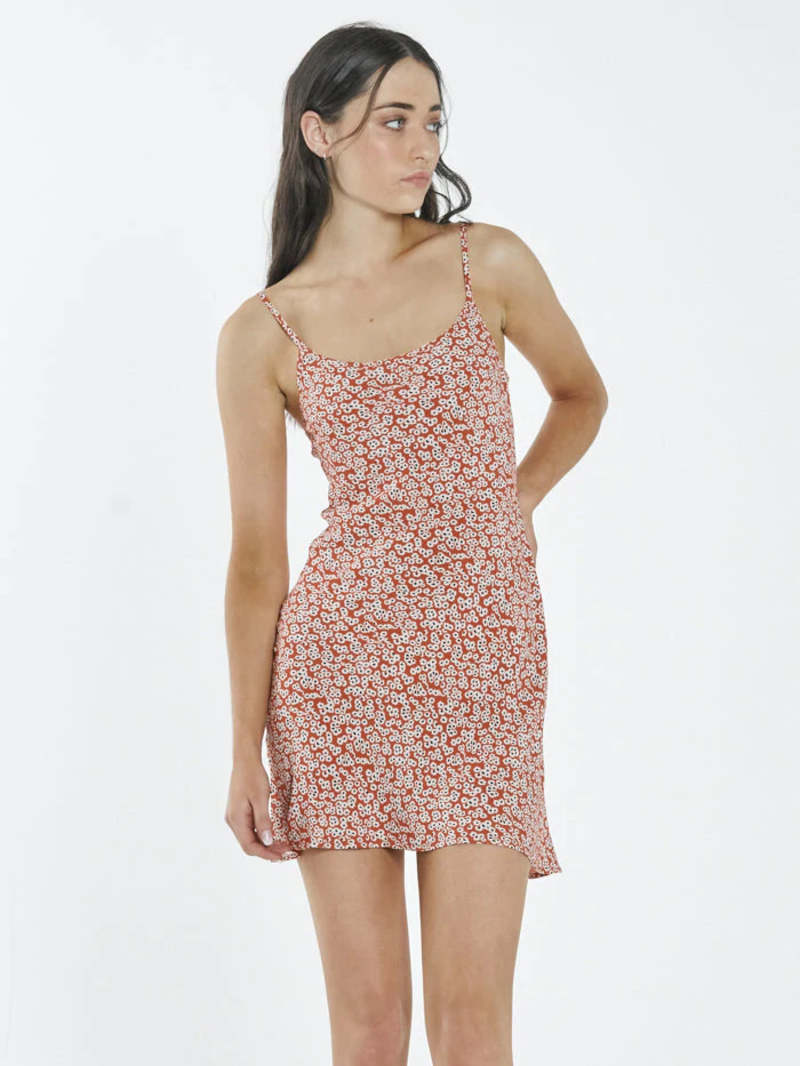 Thrills Mallory Midi Bias Dress - Red Thrills Mallory Midi Bias Dress - Red