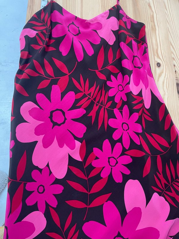 giant flower slip dress - multi