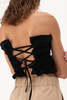 Mundaka Ruffle Strapless Top - Black - Thumbnail 1