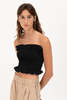 Mundaka Ruffle Strapless Top - Black - Thumbnail 3