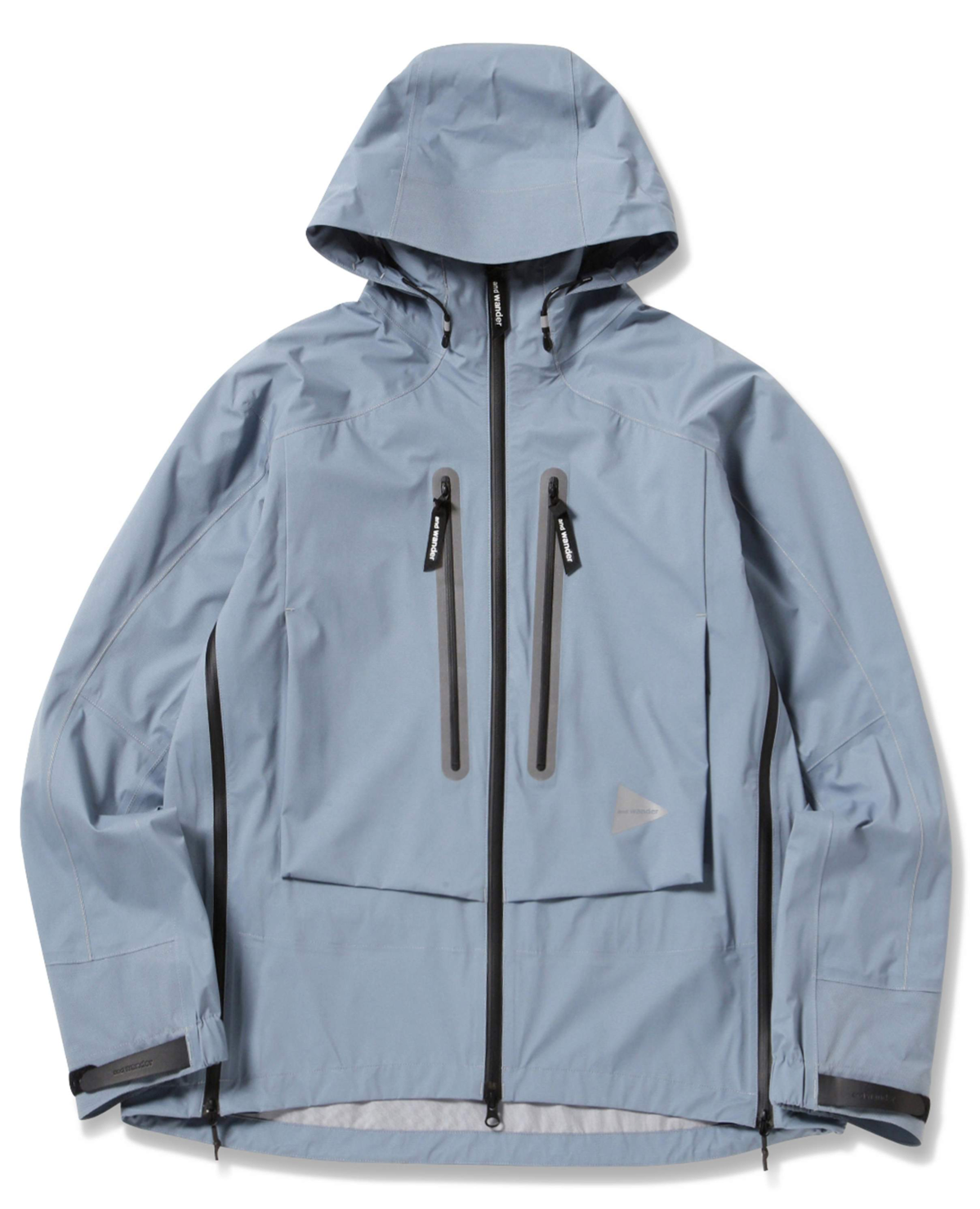 ジャケット・アウター and wander 21'ss e vent rain jacket and wander E VENT DROPPING POCKET RAIN JACKET - GRAY