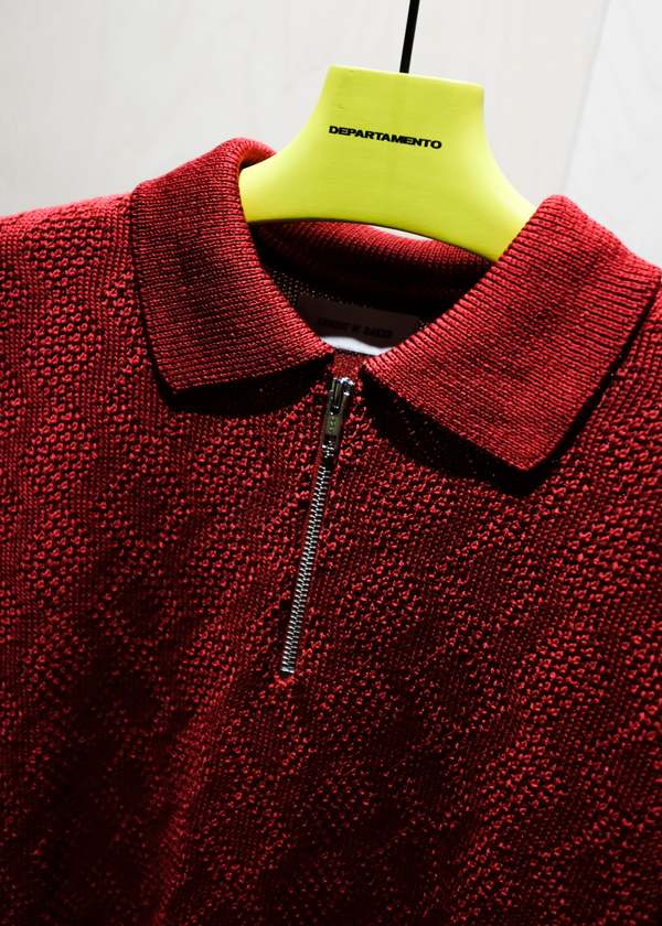 トップス ernest w baker Cable Knit Polo Ernest W. Baker Black Cable Knit Polo Ernest W. Baker