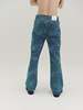 Ernest W. Baker Laser Itched Rose Flare Jeans - Washed Indigo  - Thumbnail 2