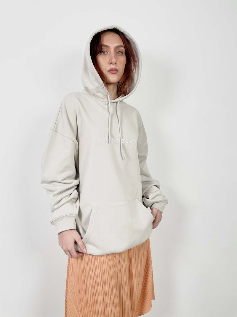 Balenciaga 2020 Logo Pullover Hoodie with Tags | Garmentory