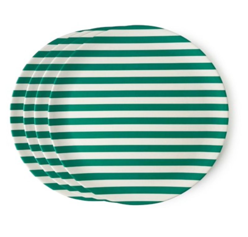 Green Stripe Dinner Plate 10" - Thumbnail 4