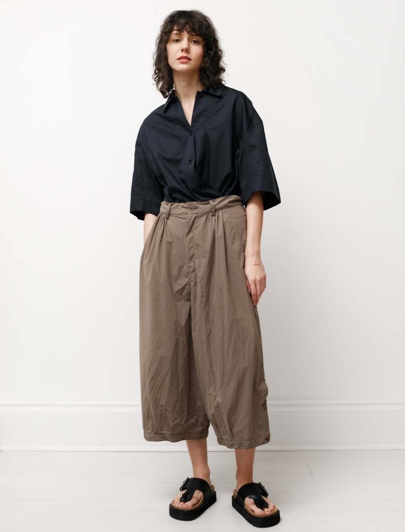 Y's by Yohji Yamamoto Gathered Hem Pants - Beige