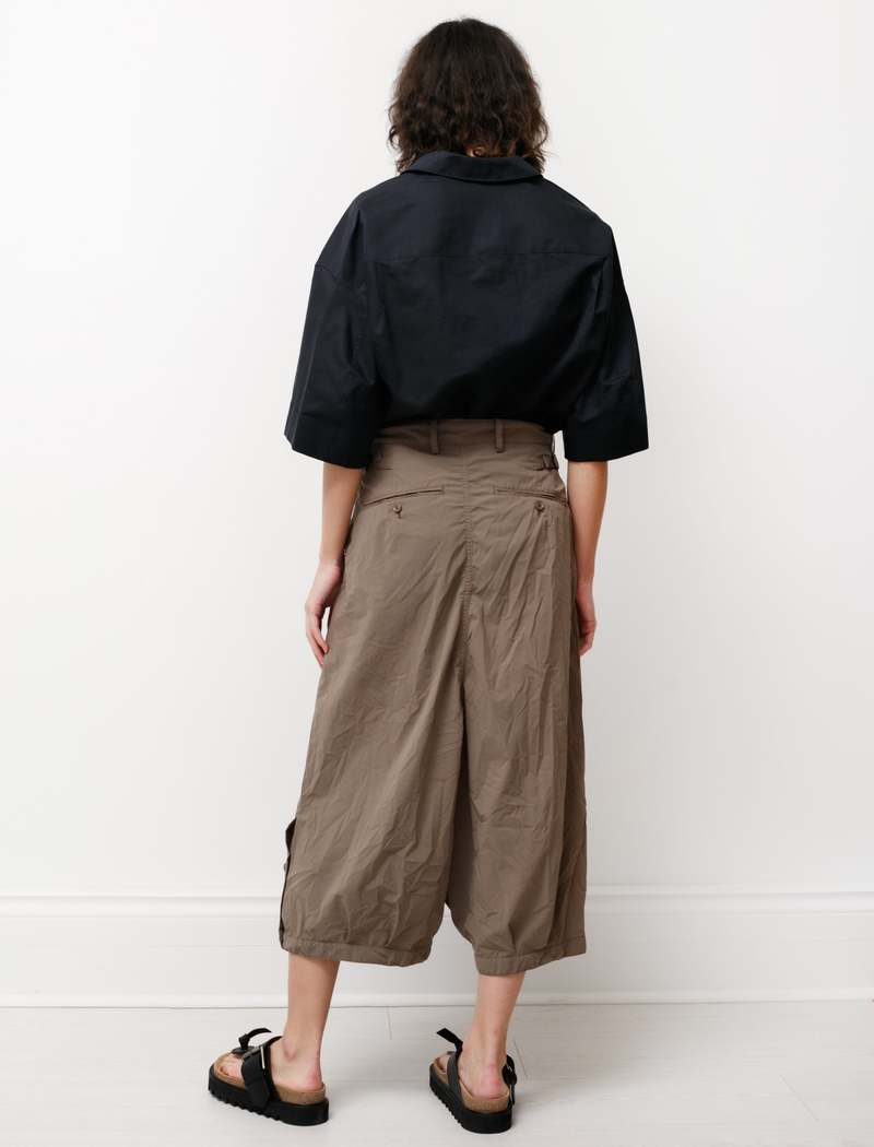 Y's by Yohji Yamamoto Gathered Hem Pants - Beige