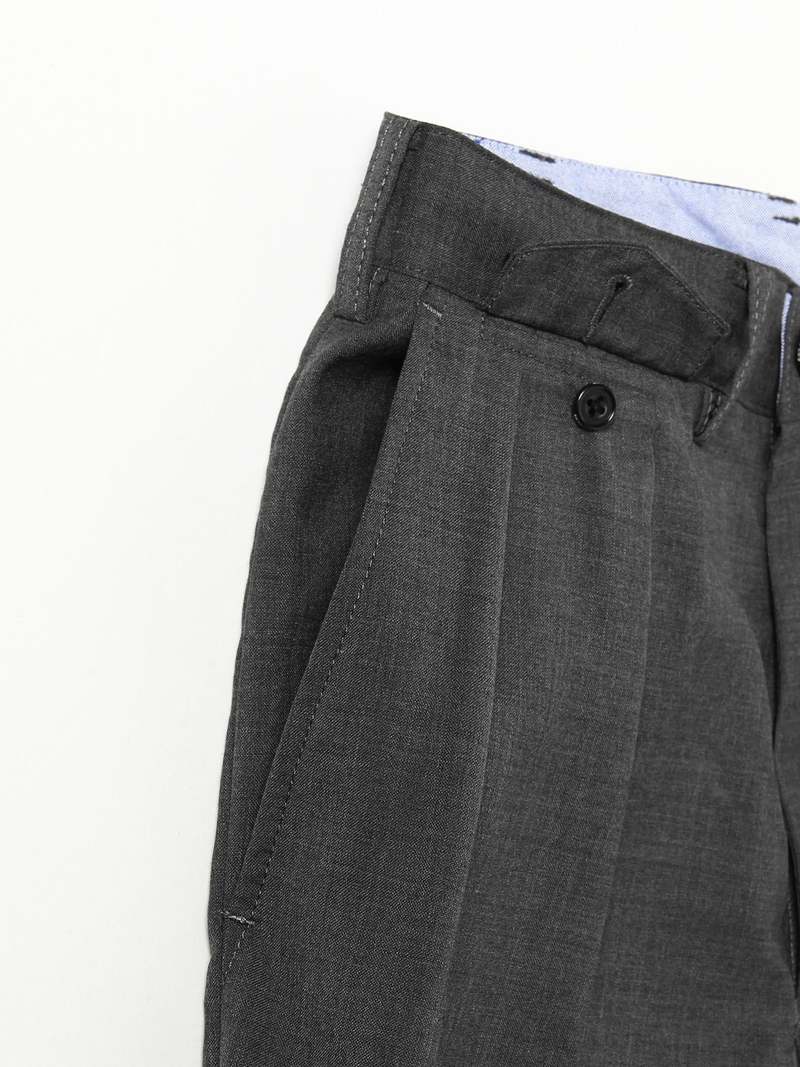 Beams Plus 2Pleats Wool Tropical Pants - Grey | Garmentory