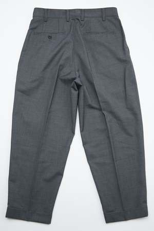 Beams Plus 2Pleats Wool Tropical Pants - Grey | Garmentory