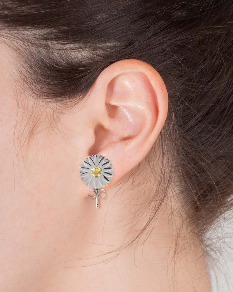 D'HEYGERE Daisy Stud - Yellow/Silver